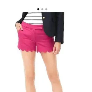 Short J.Crew Femme - Hot Pink (Rose Vif) - Détail Évasé - Taille 6 (US) - 70%Coton/30%Soie